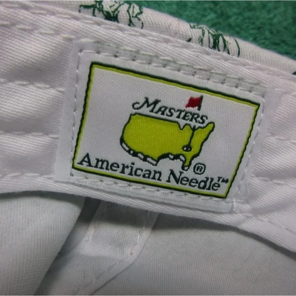 Rare Masters Ladies Golf Cap - White/Green Floral Pattern - One Size Fits All - Picture 6 of 6